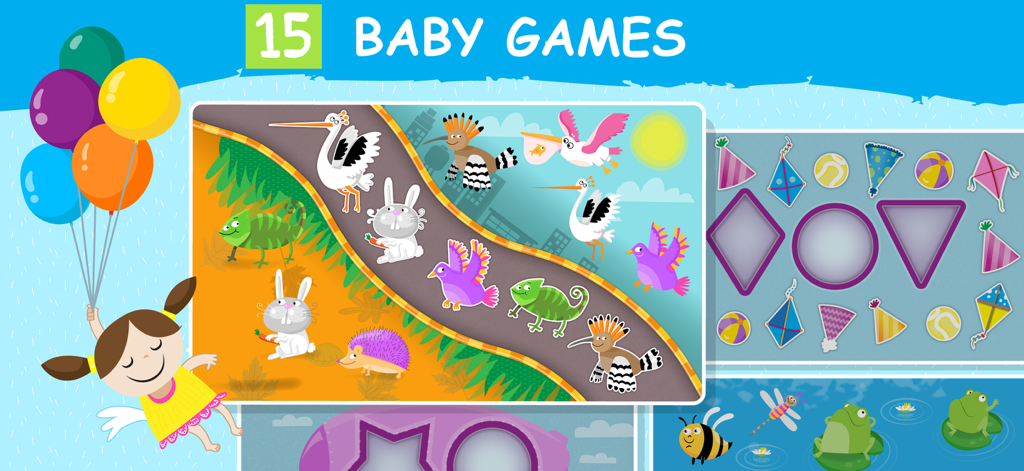 Baby Games: Ad-Free Learning - 15 giochi educativi per bambini che includono attività di classificazione di animali e forme