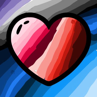 a blank heart