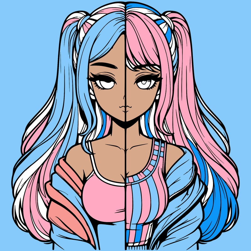 realistic girl split