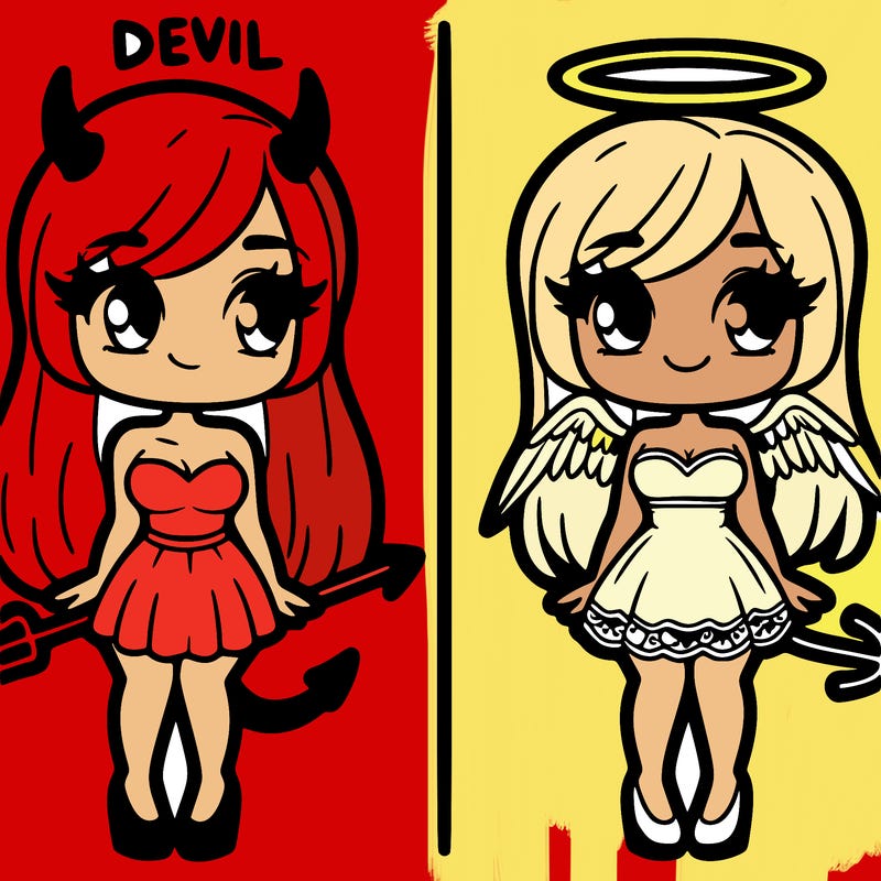 devil and angel girls