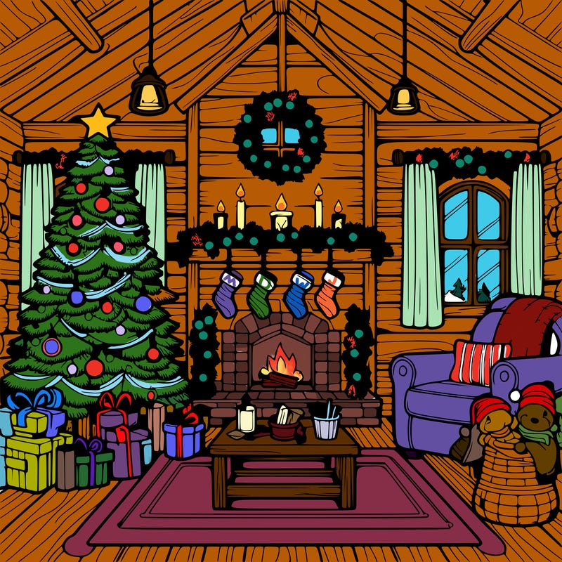 christmas house interior