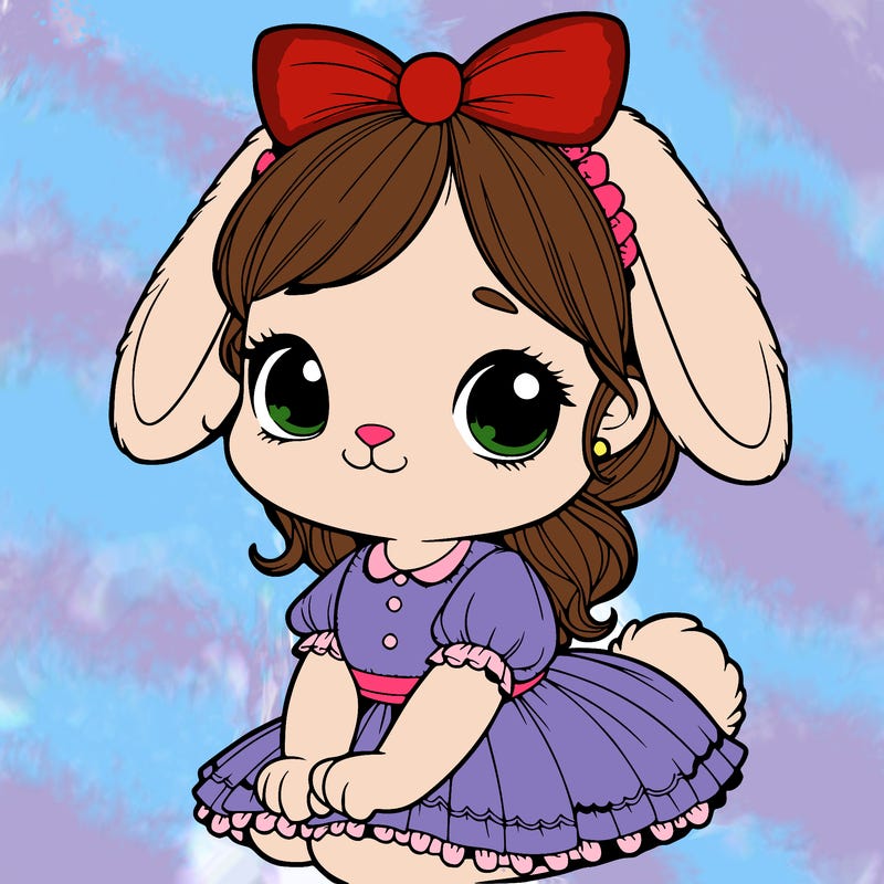 cute easter bunny girl realistic