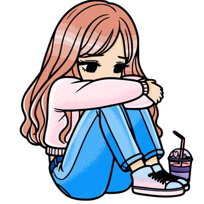 a girl  after a breakup