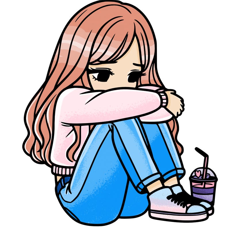 a girl  after a breakup