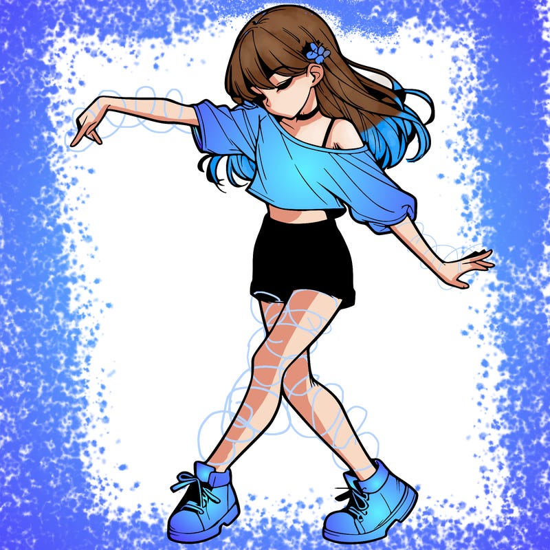 realistic girl danceing