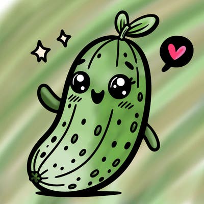 cute, cucumber