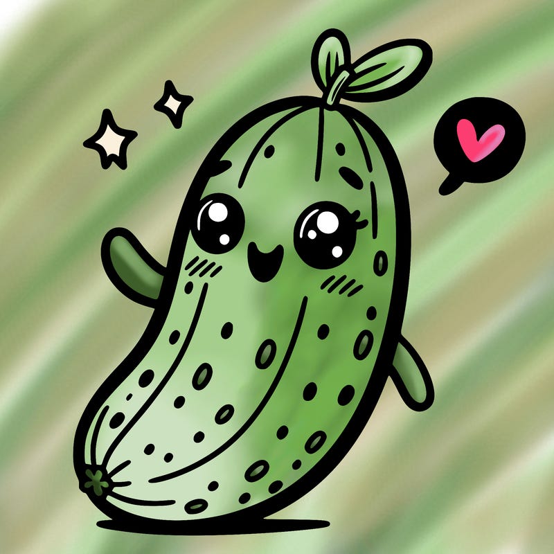 cute, cucumber