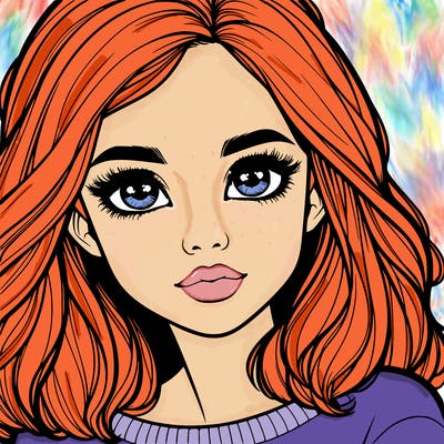 realistic girl whith cute eyes