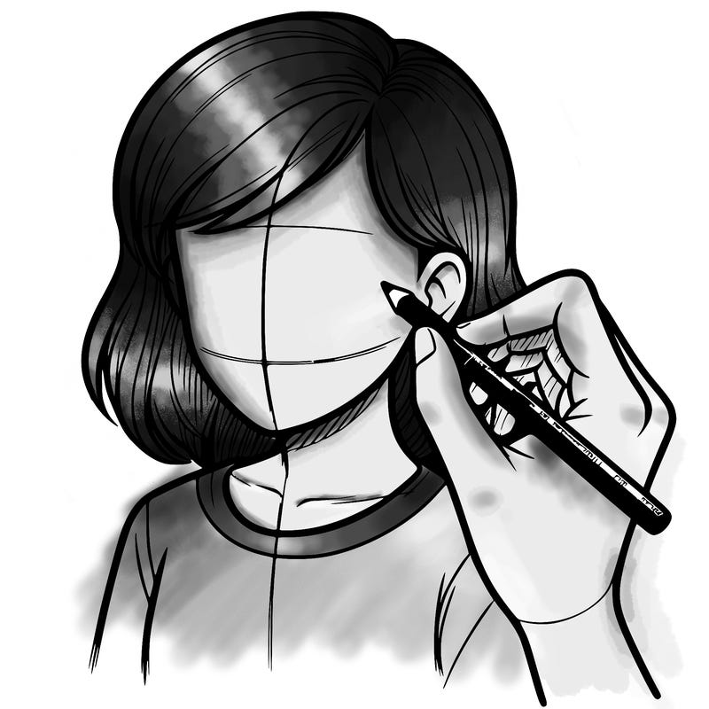 drawing a realistic person