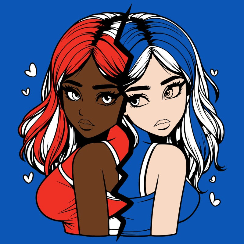 realistic girl split