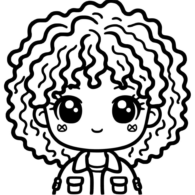 curly hair girl k-pop hunter american