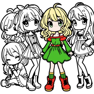 a group of cute girls
