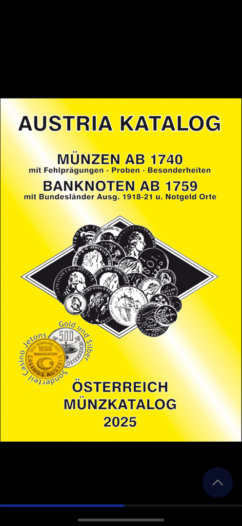 Digital cover of the 2025 ANK Austria Coin and Banknote Catalog