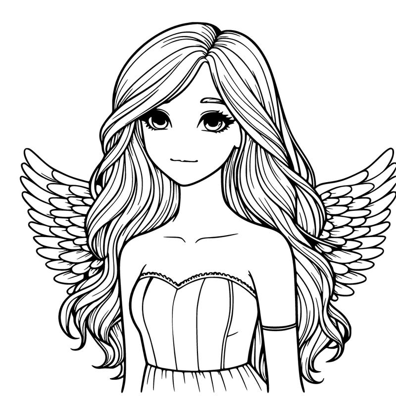 realistic girl with wings