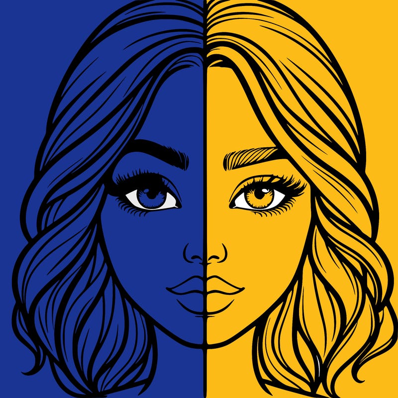 realistic girl split half