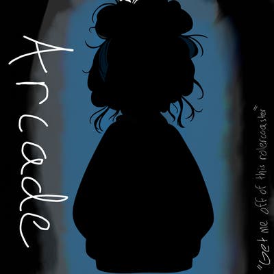 girl with baggy sweatshirt and messy bun