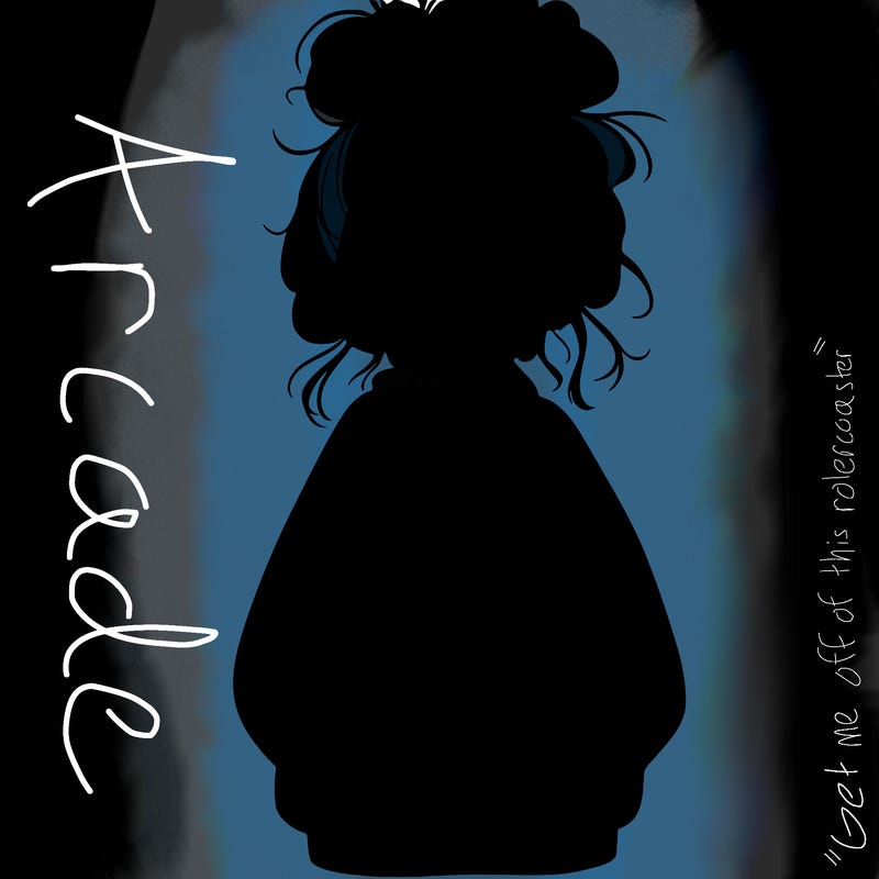 girl with baggy sweatshirt and messy bun