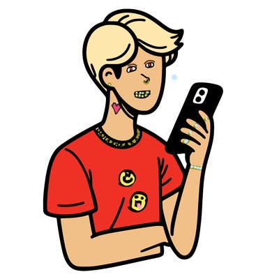 a person on there phone