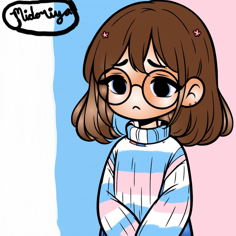 sad girl with glasses in a sweater