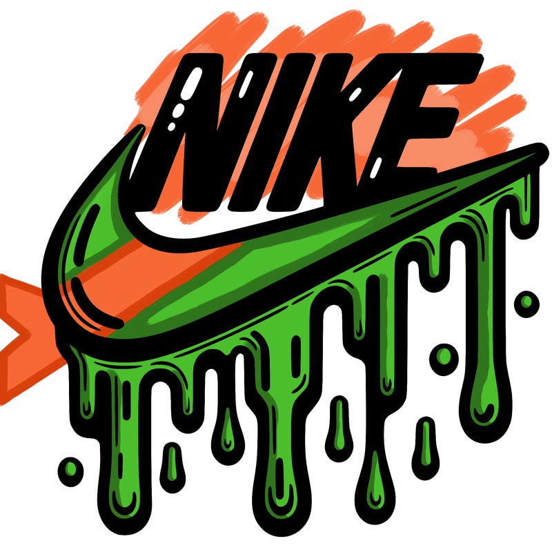dripping nike logo
