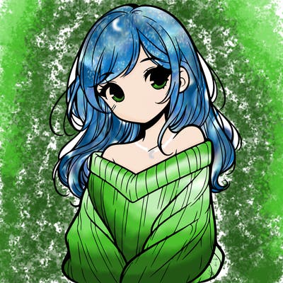 shy pretty girl wearing a sweater that is falling off one shoulder portrait