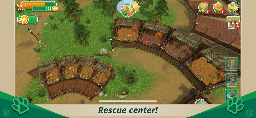 Vista aérea del centro de rescate de animales con múltiples recintos en Pet World WildLife America.