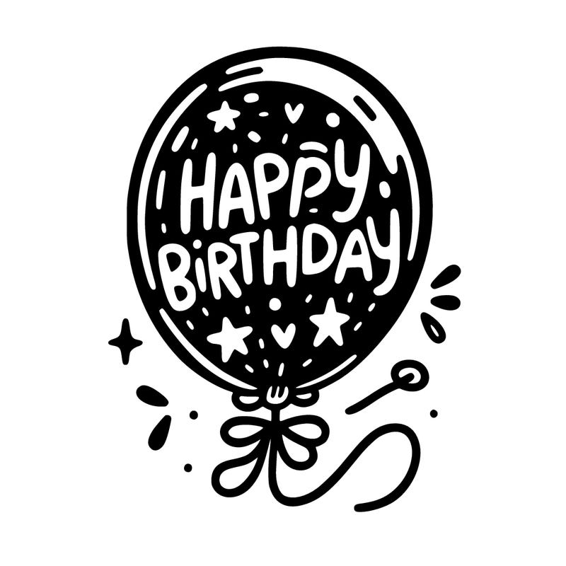 happy birthday balloon that says happy birthday