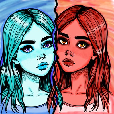 realistic girl split