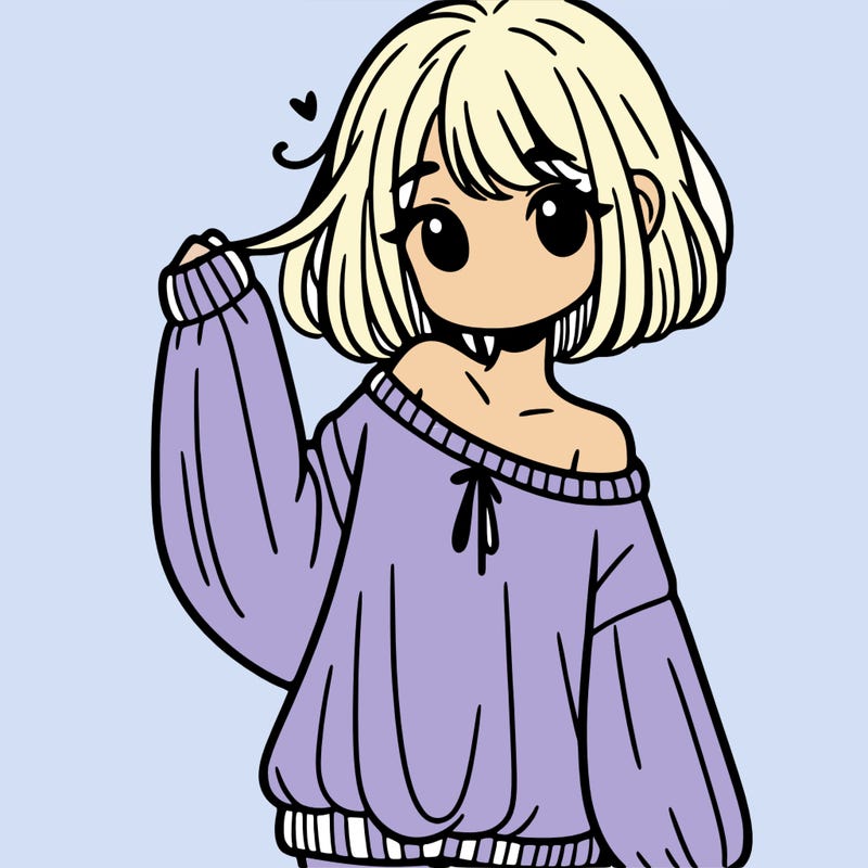 girl in baggy sweater hanging off her shoulder