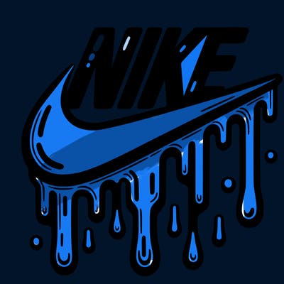 dripping nike logo