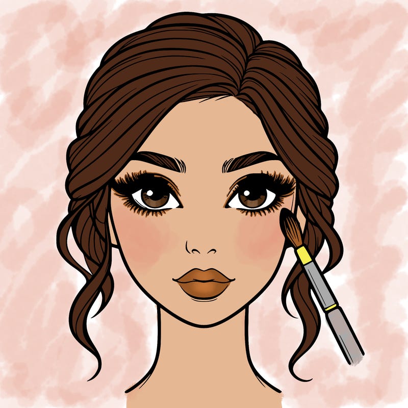 realistic person with makeup