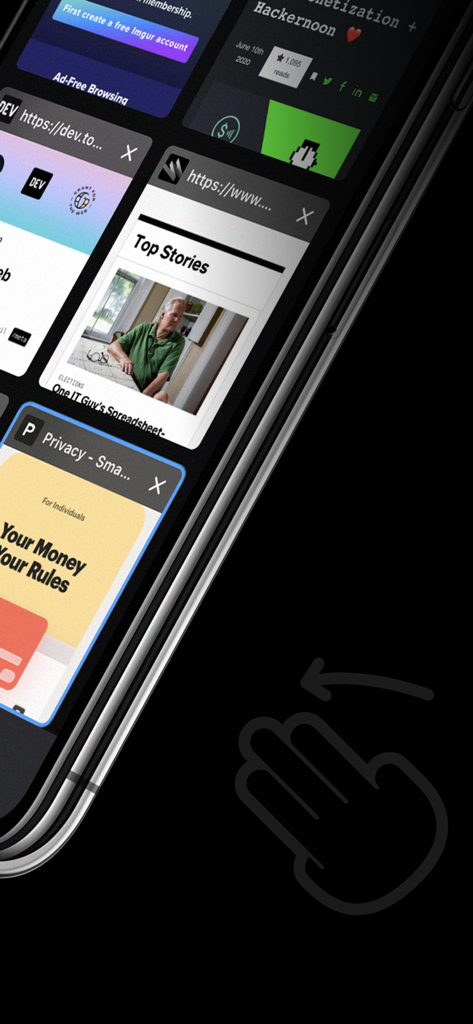 Puma Browser: Ai Chat & GPT - Puma Browser mobile interface displaying multiple open web tabs in a grid view.