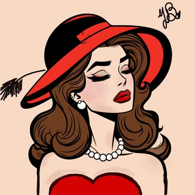 pop art style woman