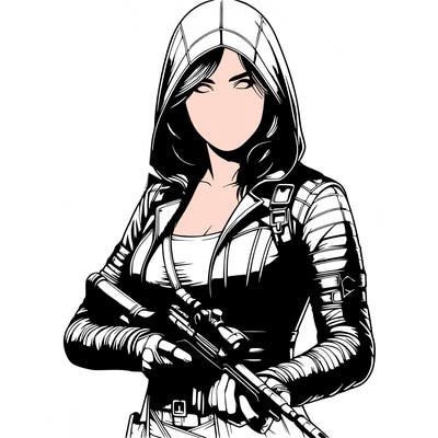 realistic girl assassin