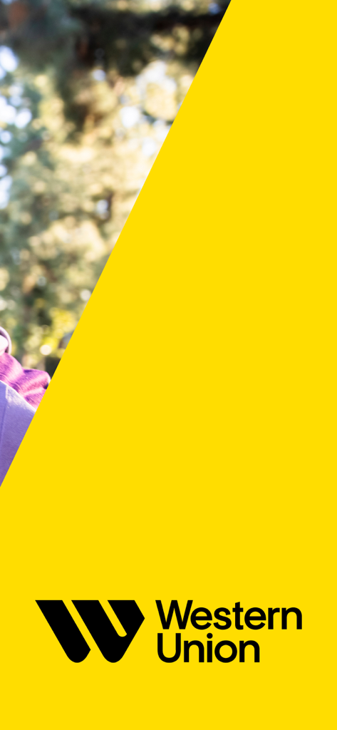 Western Union logo and brand name on a bright yellow background