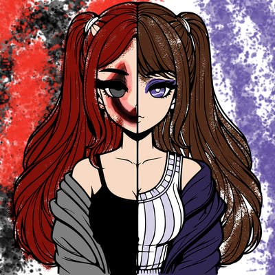 realistic girl split