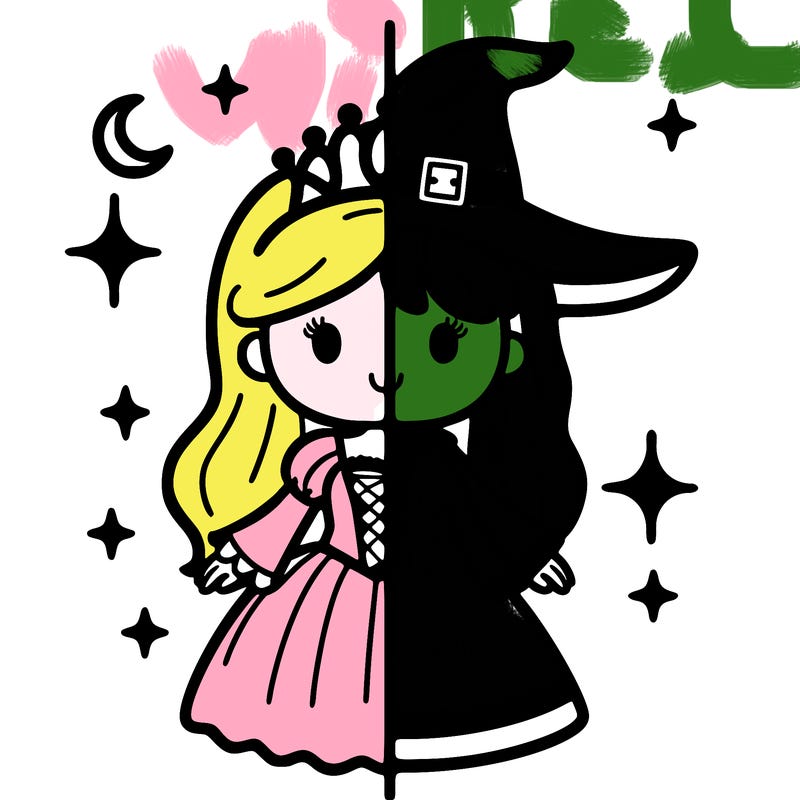 split princess and witch