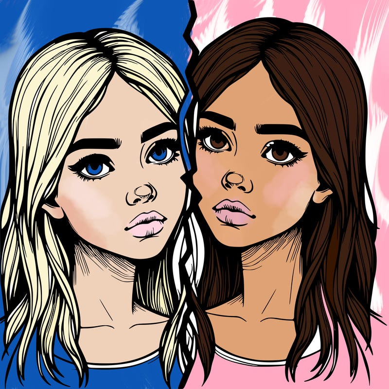 realistic girl split