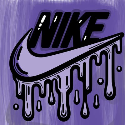 dripping nike logo