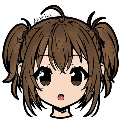 head of a cute anime girl