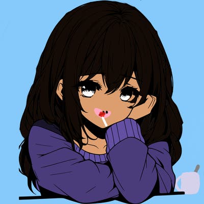 depressed girl realistic anime