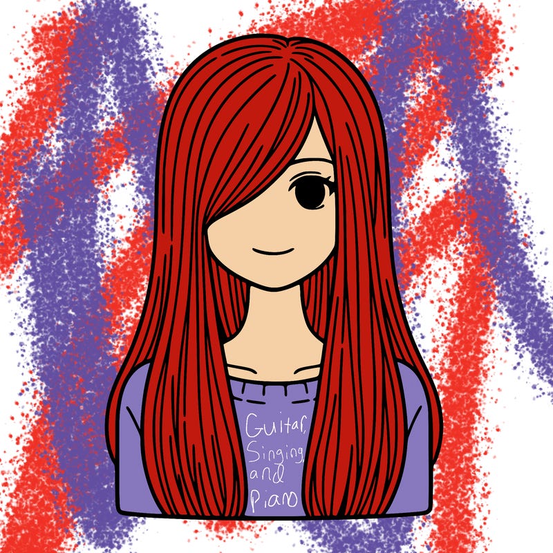 a teenage girl with stright very long hair and hair over her right eye