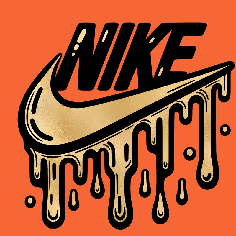 dripping nike logo