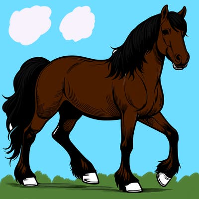 realistic horse