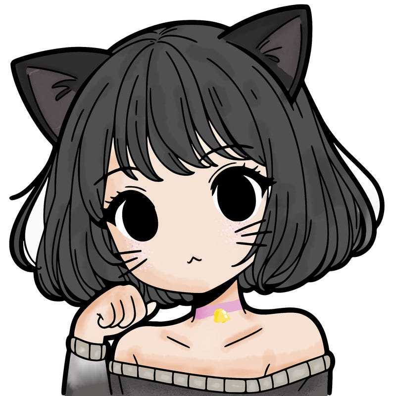 a girl with cat ears