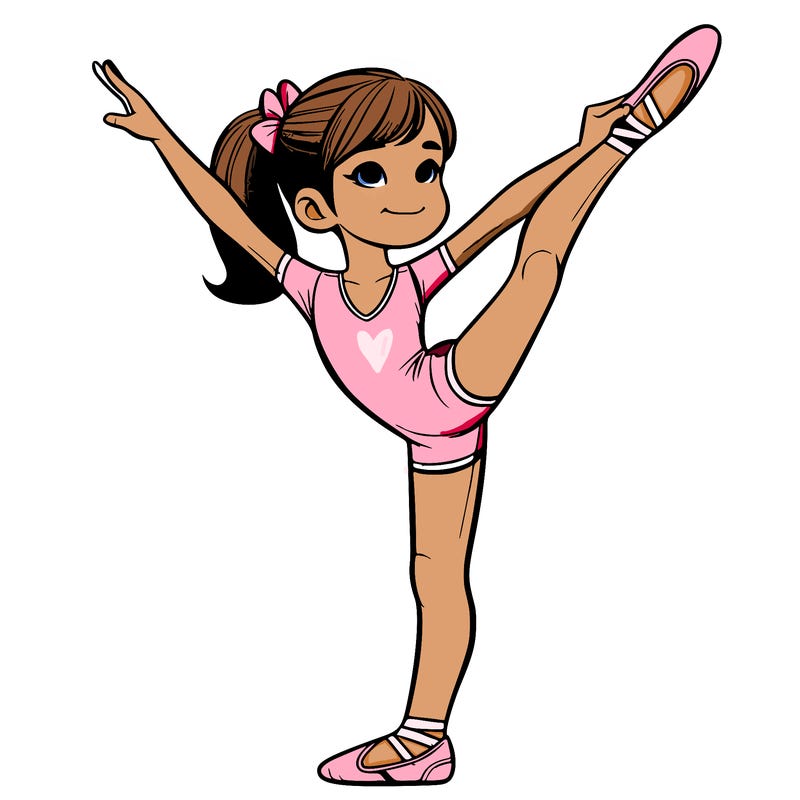 realistic girl gymnast