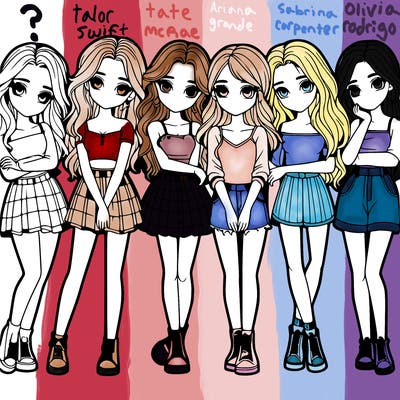 a group of girls realistic