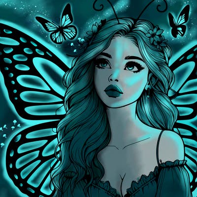 butterfly fairy realistic girl