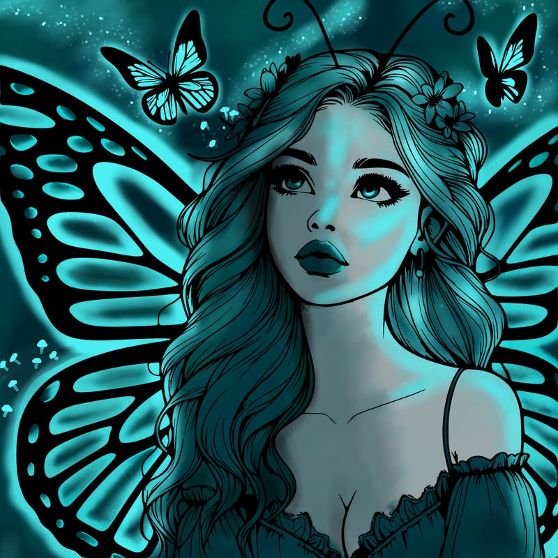 butterfly fairy realistic girl