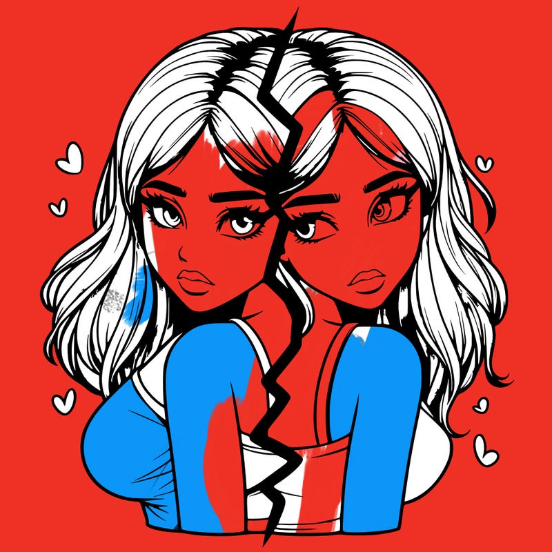 realistic girl split